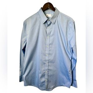 Blue Nordstrom Rack Men Dress Shirt  16 1/2